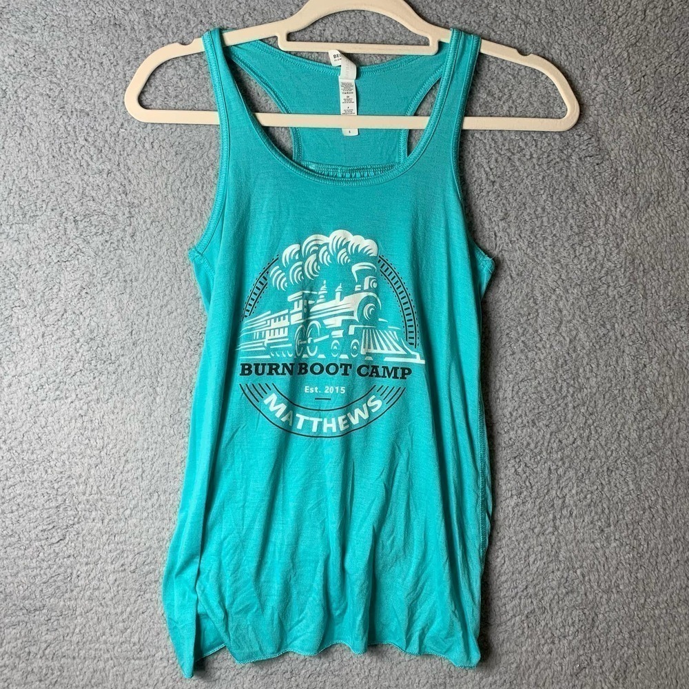 Burn Bootcamp Tank Womens S Small Green Matthews‎ Est. 2015 Workout Gym Exercise